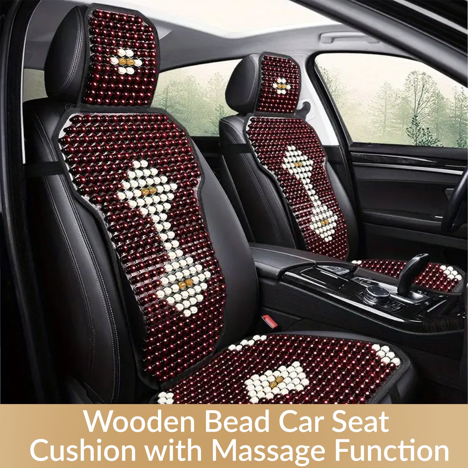 Wooden Bead Car Seat Cushion with Massage Function