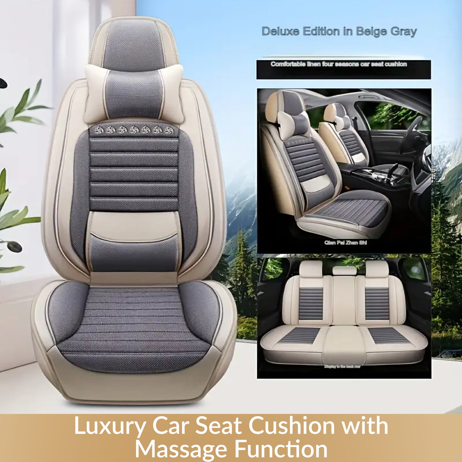 Luxury Car Seat Cushion with Massage Function