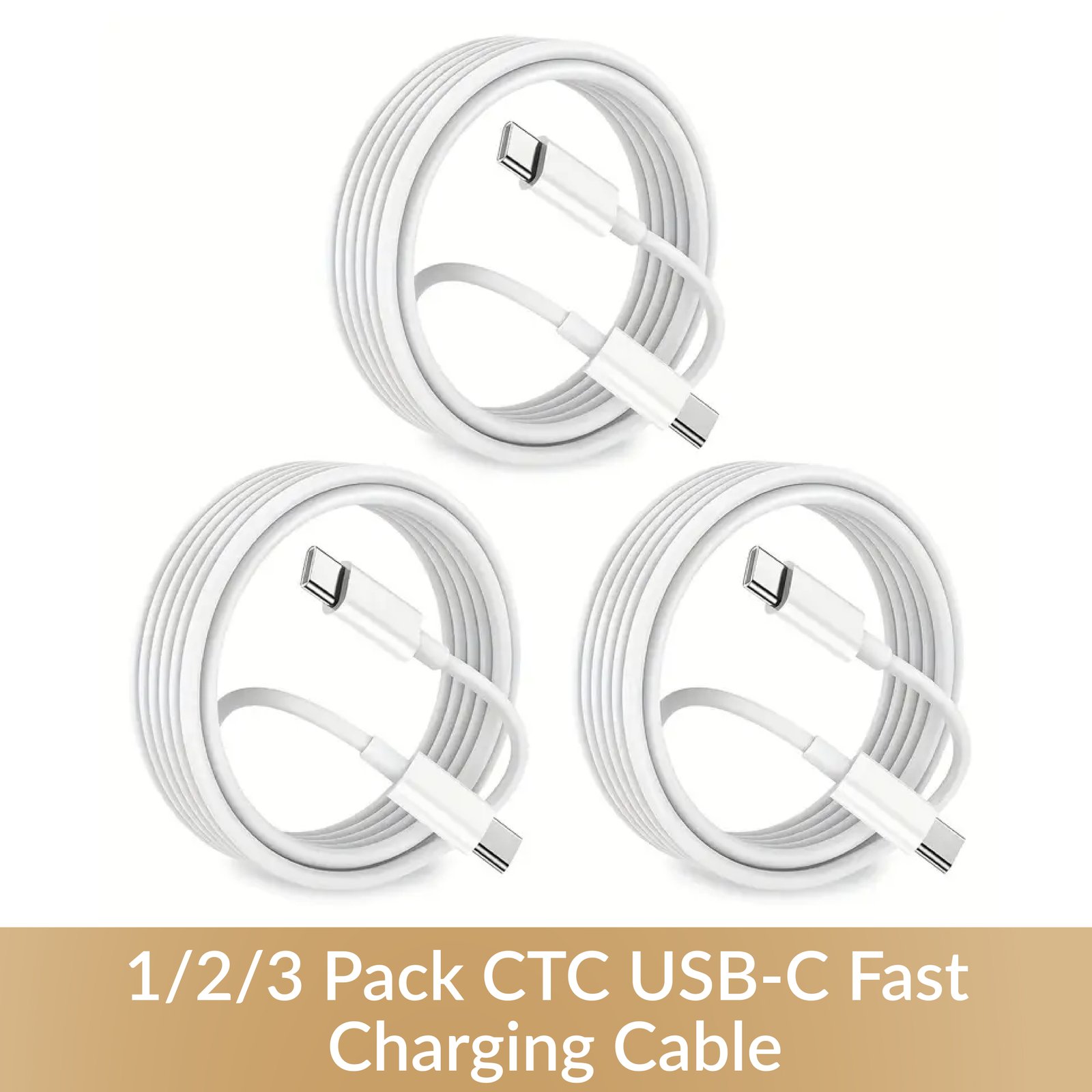 CTC USB-C Fast Charging Cable (1/2/3 Pack)