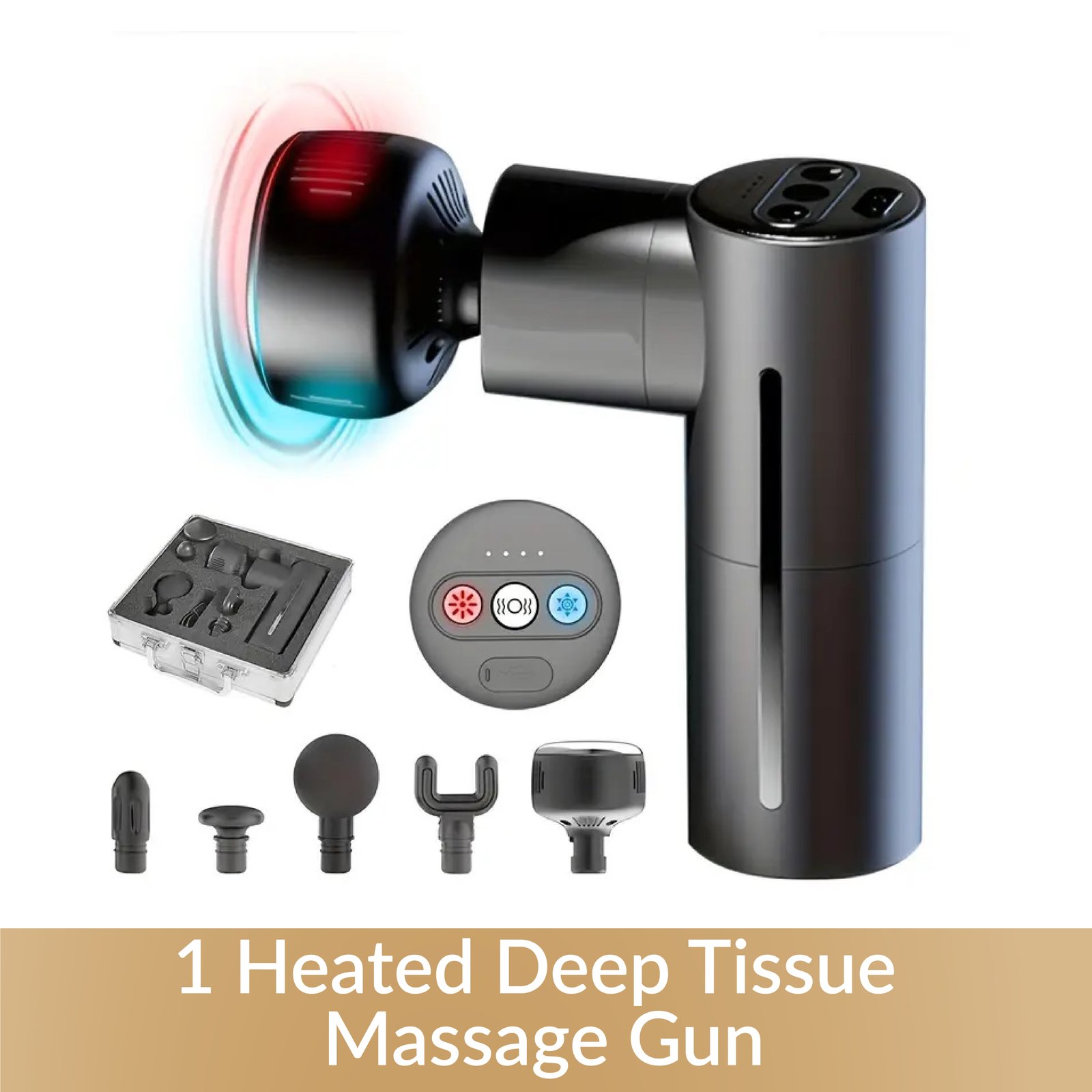 1 Heated Deep Tissue Massage Gun