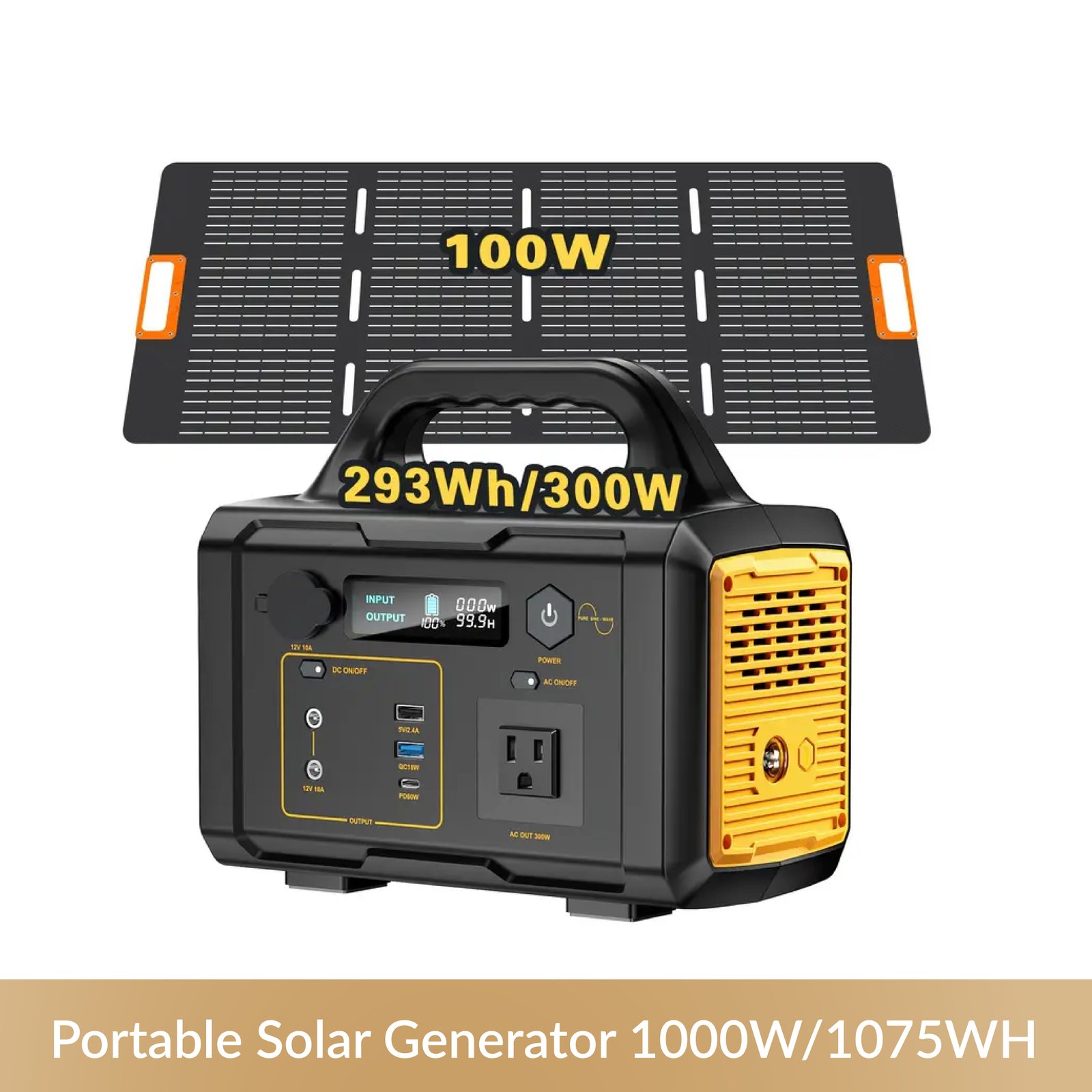 portable Solar Generator – 1000W/1075WH