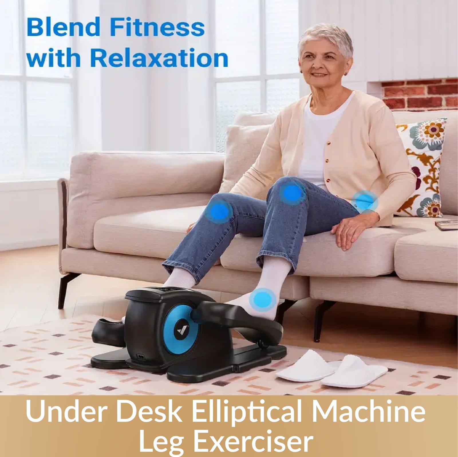 Under Desk Elliptical Machine Leg Exerciser