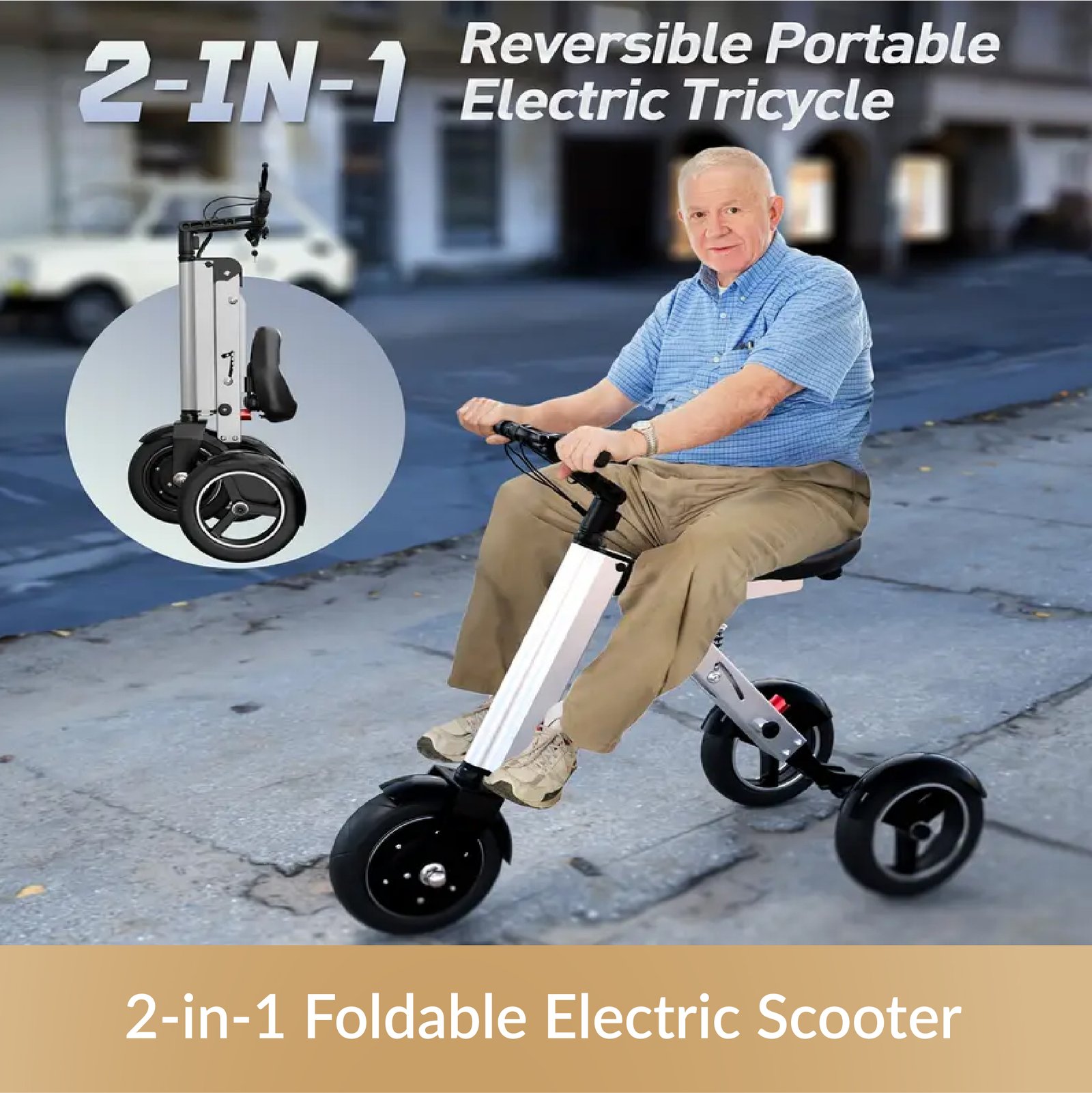 2-in-1 Foldable Electric Scooter